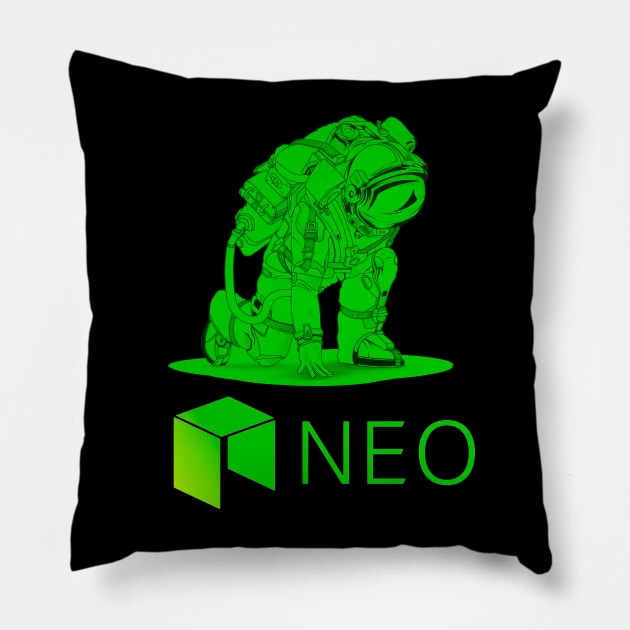 Neo Crypto Neocoin Token Neo Cryptocurrency coin token Pillow by JayD World