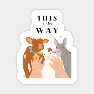 This is the Way - Nativity Animals Scene Magnet