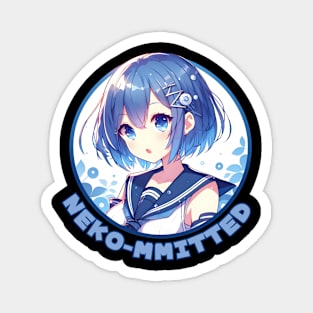 Japanese Anime Blue and White girl Magnet