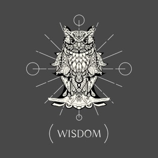 Cool Mandala Owl Wisdom T-Shirt