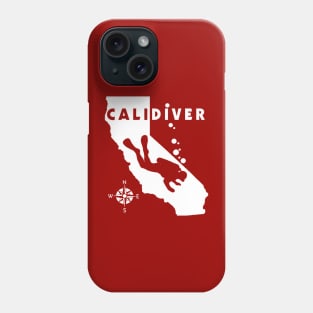 Vintage California Scuba Dive CaliDiver Dive Flag Scuba Diver Phone Case