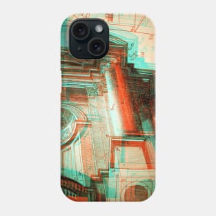 Architectural Engraving Glitch version Phone Case