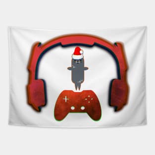 Christmas Sea Otter - Gaming Music Headphones - Christmas Holiday Gift Tapestry