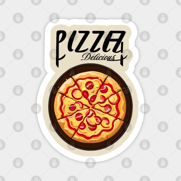 Pizza dish Magnet by Unevenalways