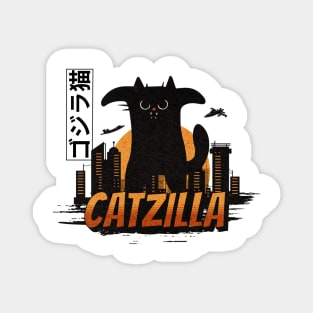 Funny Vintage Cat | Catzilla King of Monster Magnet