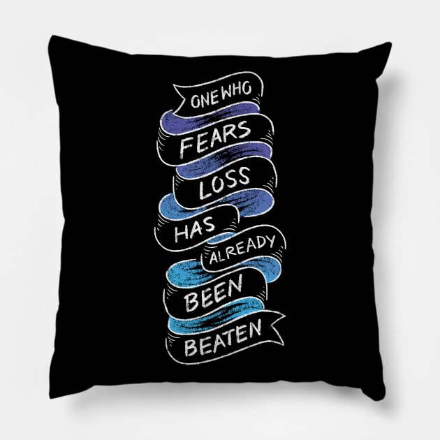 One Who Fears Loss Pillow by polliadesign