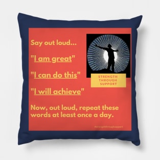 Positive Affirmations - small changes, BIG difference Pillow