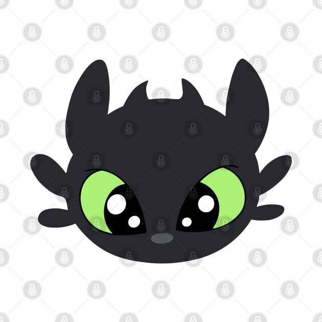 Toothless head, night fury, how to train your dragon, Httyd fanart by PrimeStore