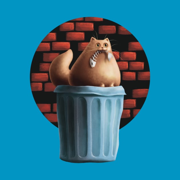 Trashcan Cat by Gavin Otteson Art