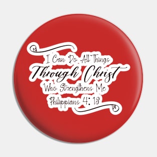 Through Christ Philippians 4:13 text Pin