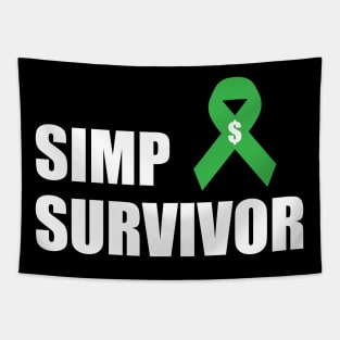 SIMP SURVIVOR - STOP SIMPING - ANTI SIMP series 9 white Tapestry