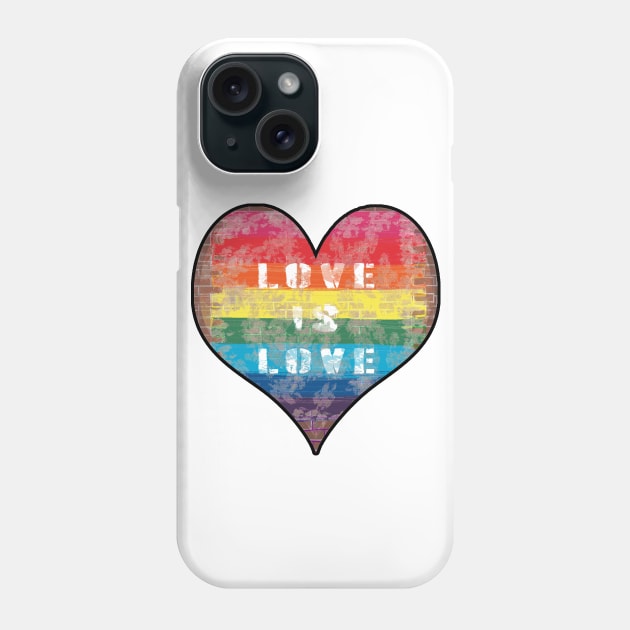 Love is Love Pride Heart Design Phone Case by PurposelyDesigned