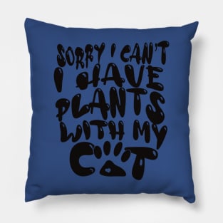 Cute Cat Plans - Funny Cat Lover Gift Idea Pillow