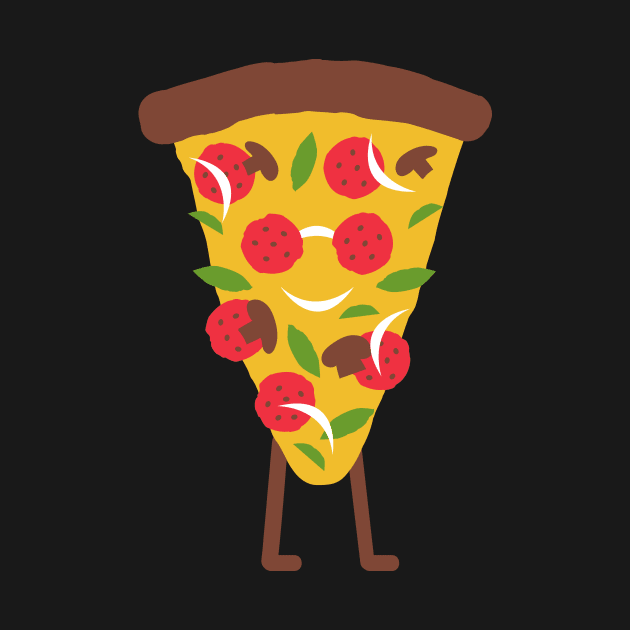 Walking Pizza Cartoon by InkyArt