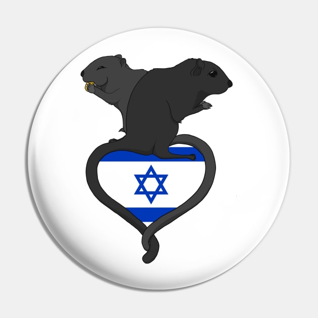 Gerbil Israel (dark) Pin by RampArt
