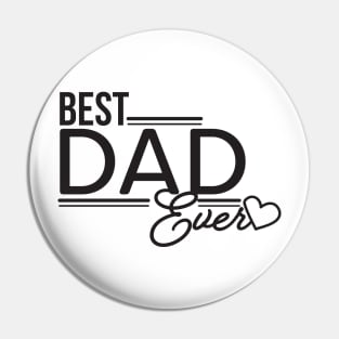 Best Dad Ever with Heart Pin