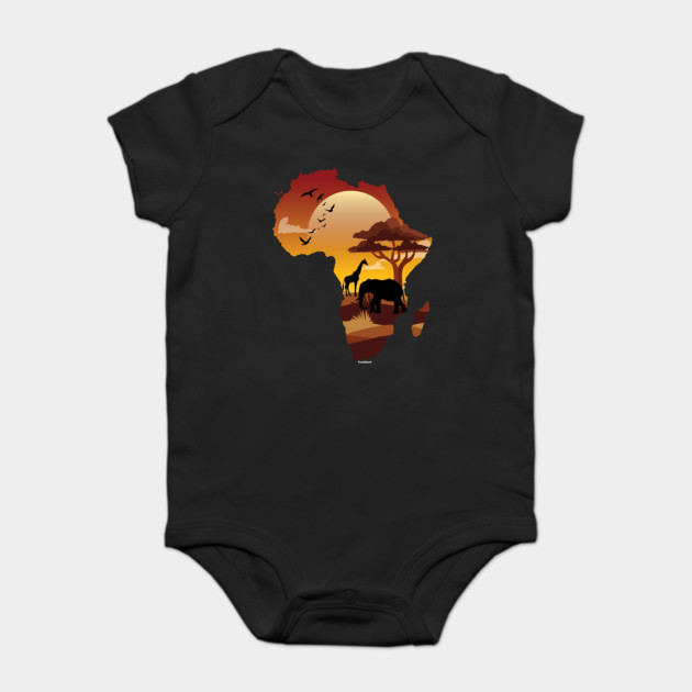 Africa Map Africa Baby Bodysuit Teepublic Uk