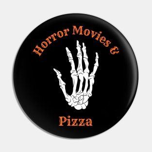 Horror Movies and Pizza| Halloween Party Pin