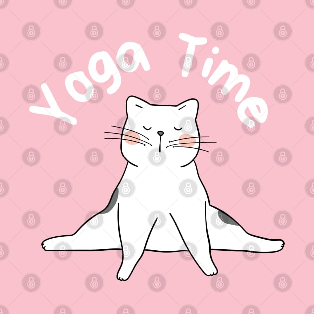 Yoga Time Cat by Yelda