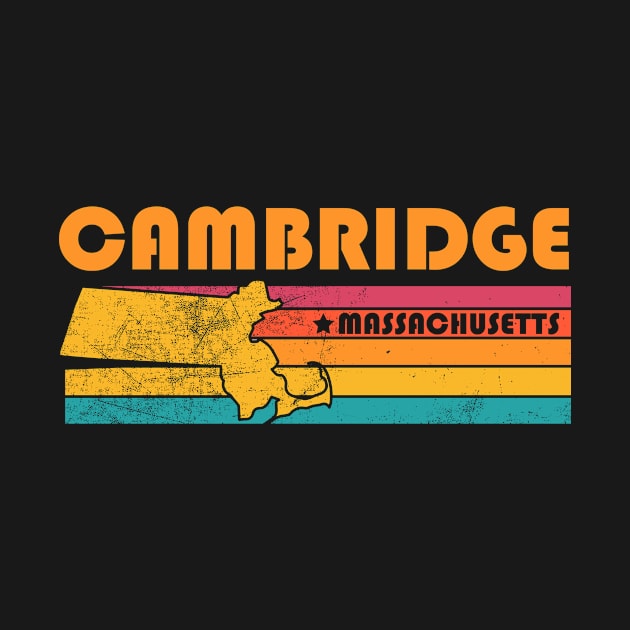 Cambridge Massachusetts Vintage Distressed Souvenir by NickDezArts