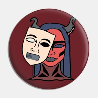 Demon Behind the Mask Pin