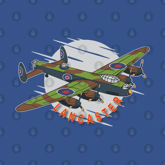 Lancaster Bomber Cartoon by AJ techDesigns