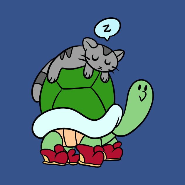 Tortoise and Sleepy Kitty by saradaboru