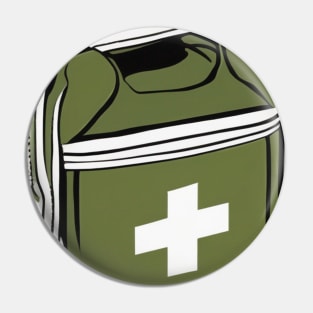 Durable Military-Style First Aid Kit Illustration No. 792 Pin