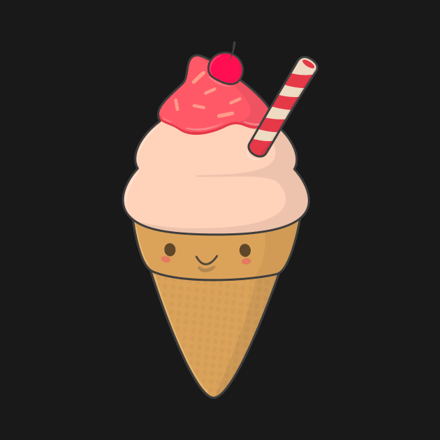 Kawaii Ice Cream Cone by happinessinatee