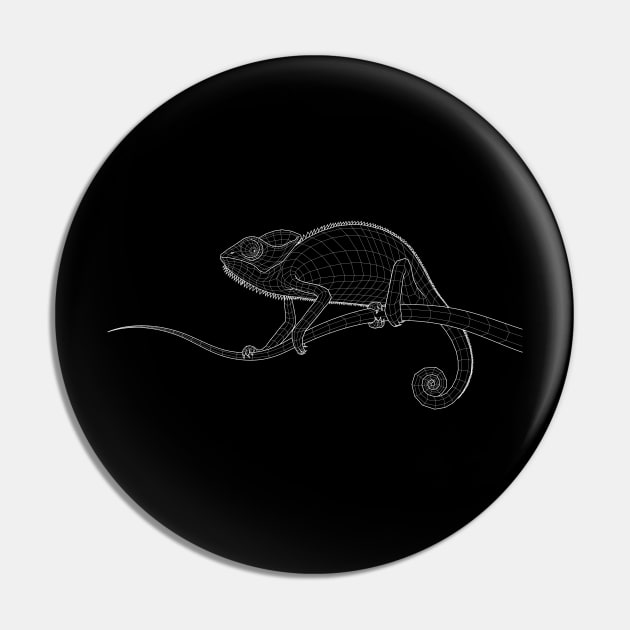 The Chameleon (White Edition) Pin by Coster-Graphics