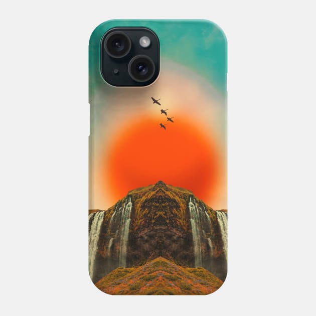 Red sunset Phone Case by lacabezaenlasnubes