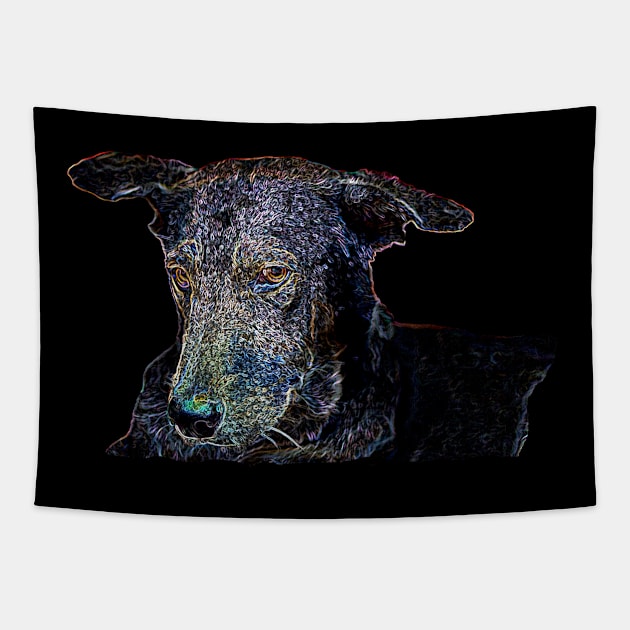 dog Tapestry by rickylabellevie