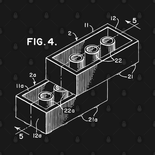 Lego Piece Patent Print 1958 by MadebyDesign