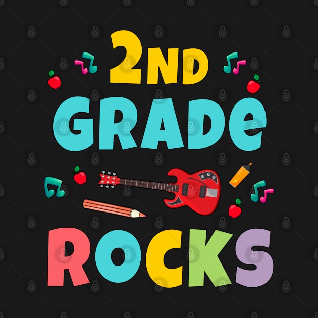 2nd Grade Rocks 1st Day Of School Back to School Guitar by kaza191