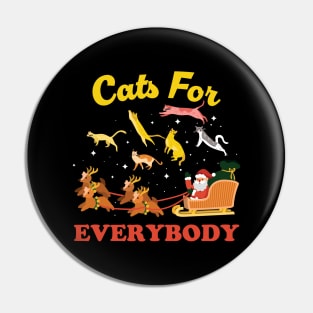 Cats For Everybody - meowy christmas vintage Pin