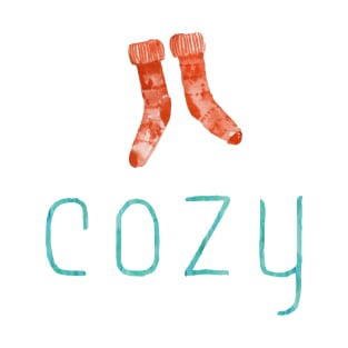 Merry Christmas Cozy with Knitted Socks T-Shirt