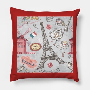 France Paris seamless texture Pillow