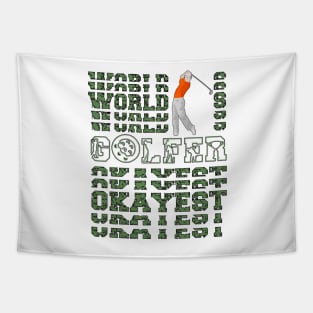 World's Okayest Golfer Tapestry