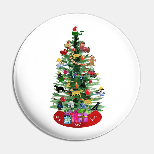 Preppy Dog Christmas Tree Pin by emrdesigns