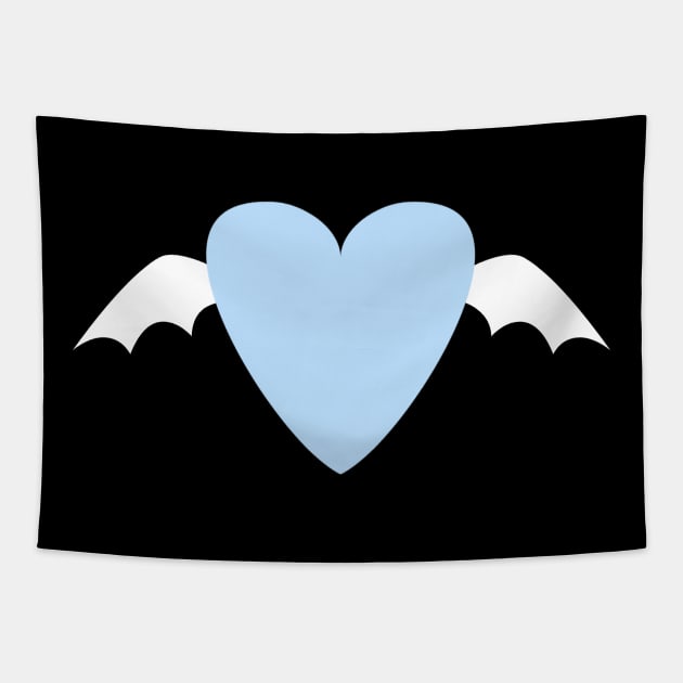 Batwing Heart, Love Bat Heart Tapestry by Salaar Design Hub