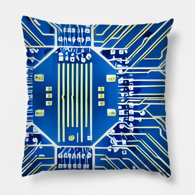 Computer Technology Pillow by AlienMirror