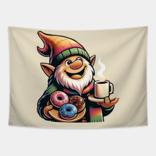 Coffee and Donut Gnome Tapestry