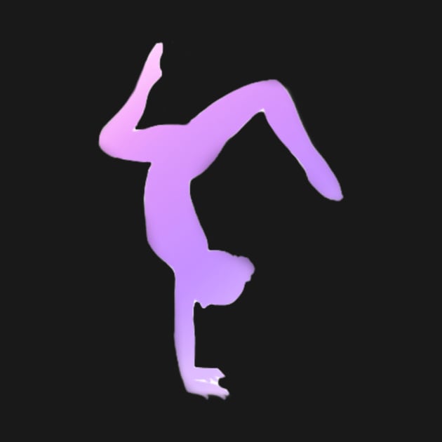 A silhouette of a double stag handstand by artsyreader