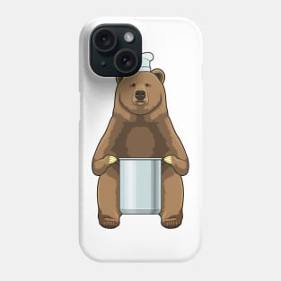 Bear as Cook with Cooking pot Phone Case