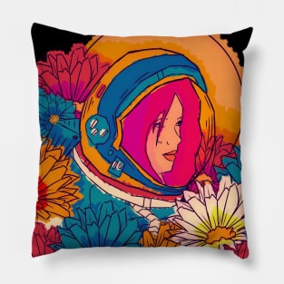 Flower astronaut Pillow