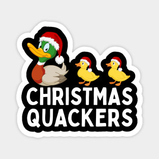 Christmas Quackers Cute Matching Family Christmas Magnet