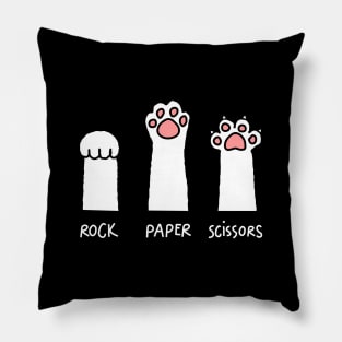 Rock Paper Scissors: Funny cat Pillow