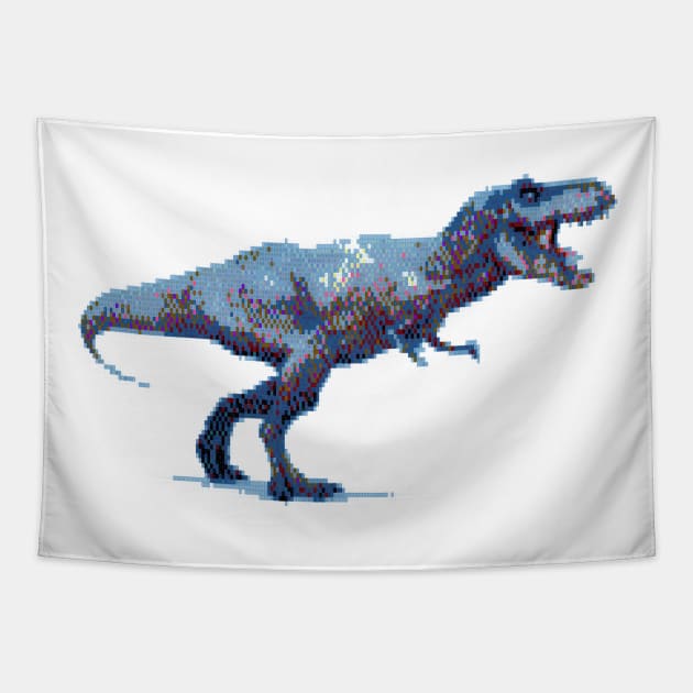 ASCIIsaurus Rex Tapestry by dhuffman5