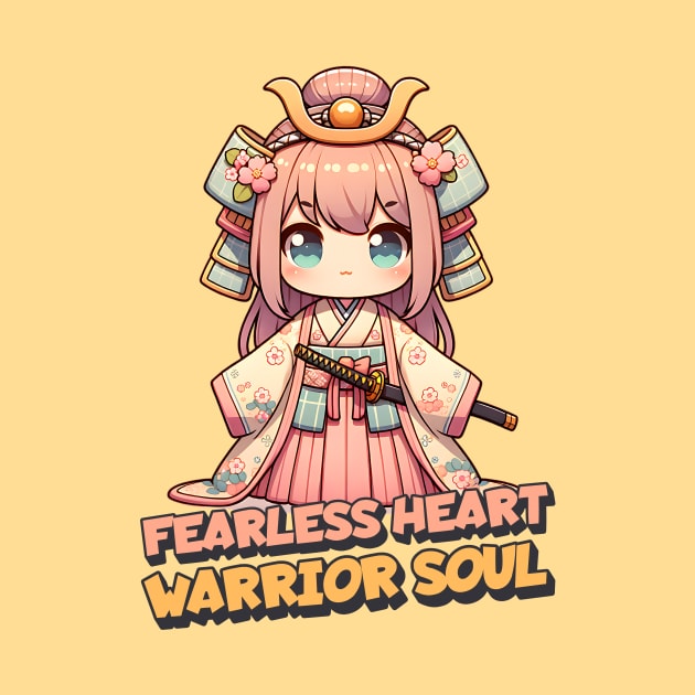 Fearless Heart Warrior Soul Samurai Anime Girl by WitchyArty