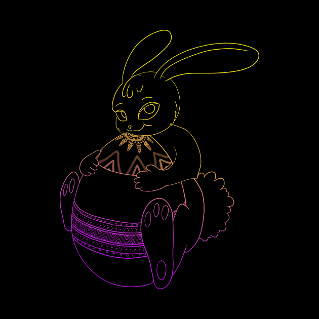 Easter bunny with easter egg by Zimart